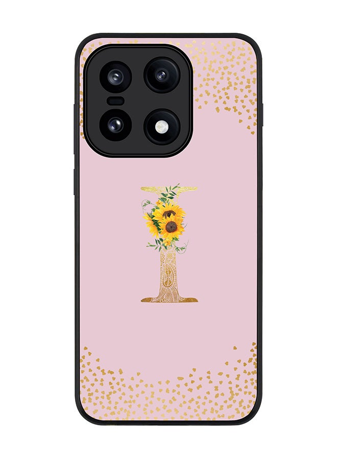 For OnePlus 15 Case,Slim fit Camera Protection, Shockproof Thin Phone cover  - Custom Floral Monogram - I  (Pink )